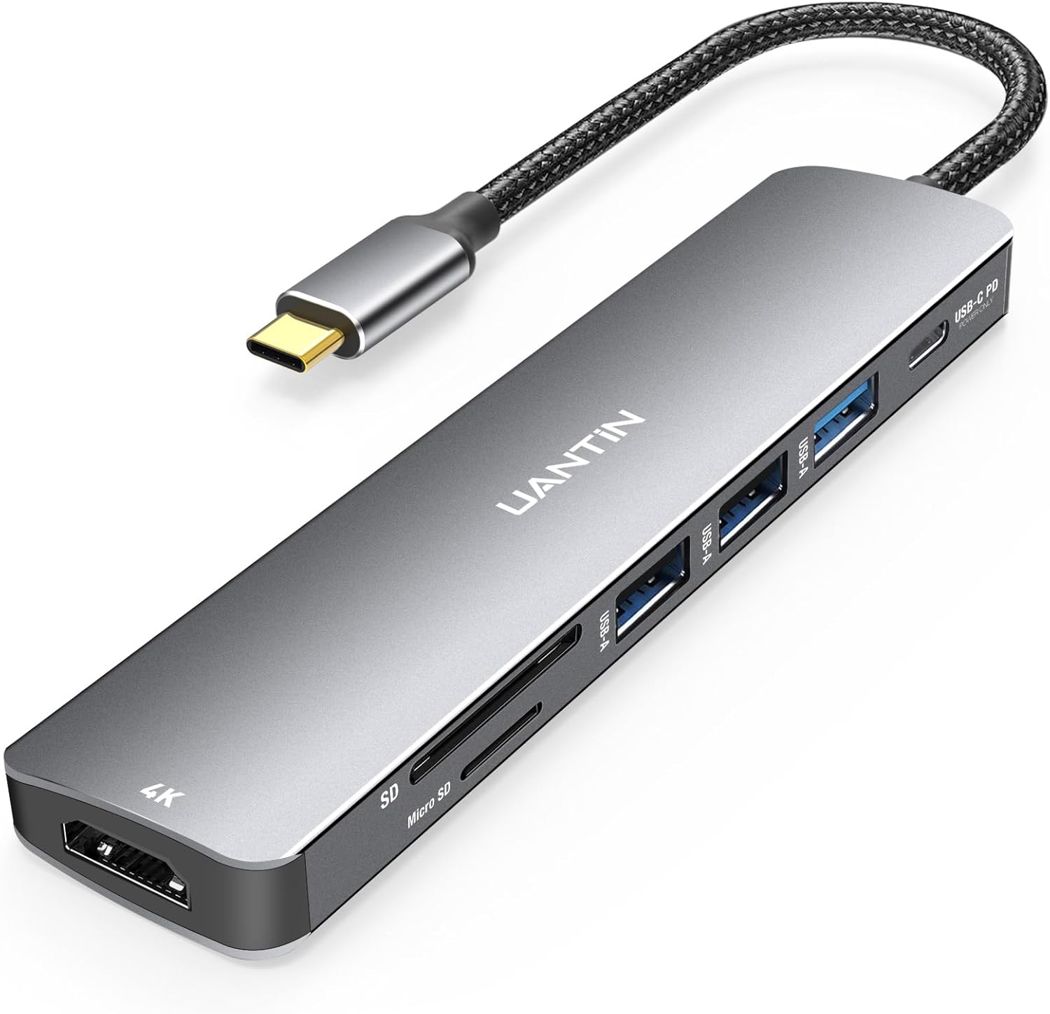 7-in-1 USB-C Multiport Adapter with 4K HDMI and Card Reader