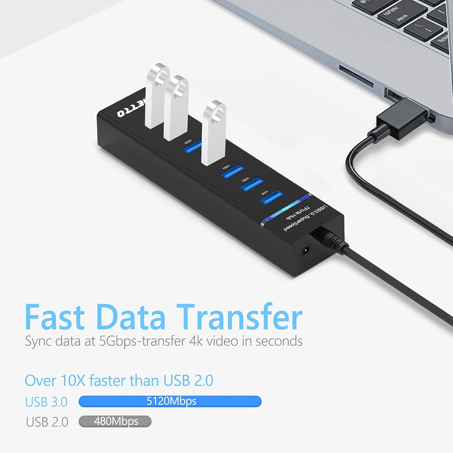 7-Port USB 3.0 Hub with 1 m Cable