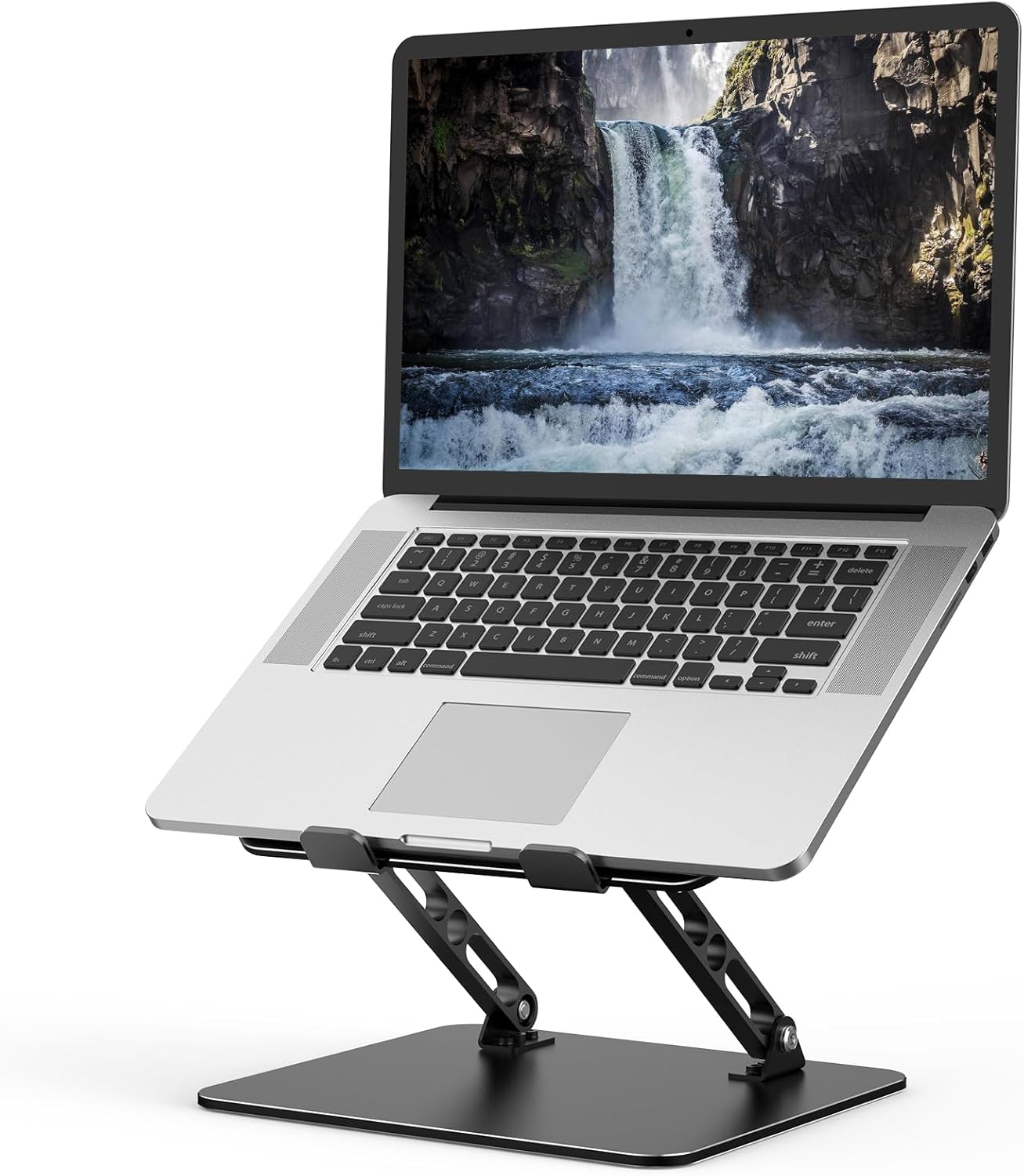 Adjustable Metal Laptop Stand — Foldable Desk Riser