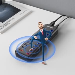 Powered 11-Port USB Hub with 10 Data Ports and 1 Charging Port